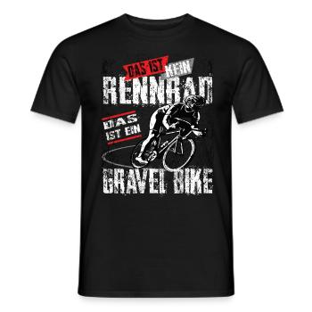 This is not a road bike this is a gravel bike - Men's T-Shirt - black - Front - AI Model Male 178 light (178cm)