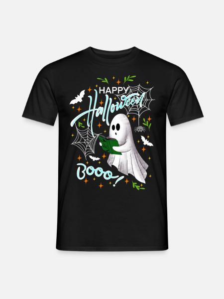Happy Halloween Ghost - Men's T-Shirt - black