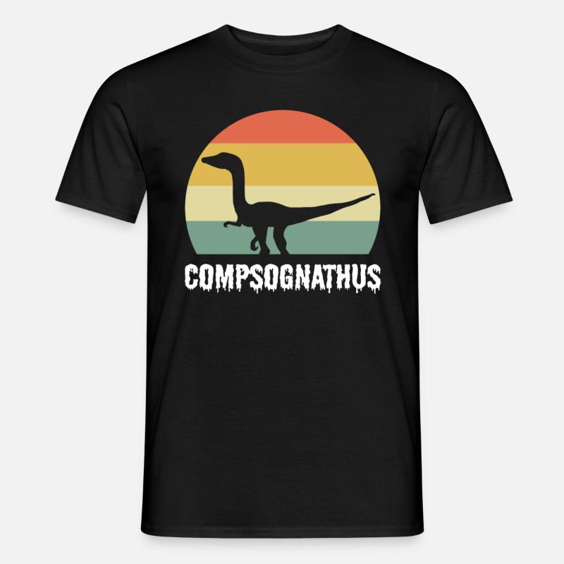 Compsognathus Dinosaur - Männer T-Shirt - Schwarz
