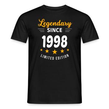 Légendaire depuis 1998 - T-shirt homme - noir - Devant - AI Model Male 178 light (178cm)