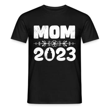 Mor 2023 Gravid baby mor søskende Mor - Mænd T-shirt - sort - Foran - AI Model Male 178 light (178cm)