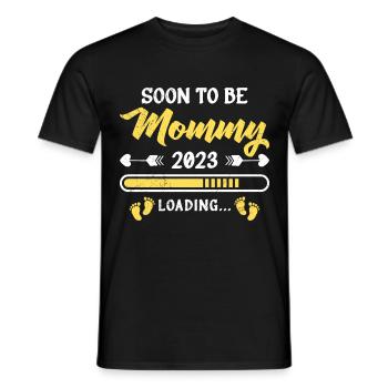 Mommy to be Mutter schwanger Baby loading Mama - Männer T-Shirt - Schwarz - Vorne - AI Model Male 178 light (178cm)