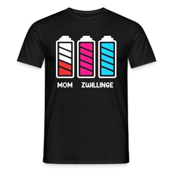Zwillingsmama Mutter von 2 Schwanger mit Zwillinge - Männer T-Shirt - Schwarz - Vorne - AI Model Male 178 light (178cm)