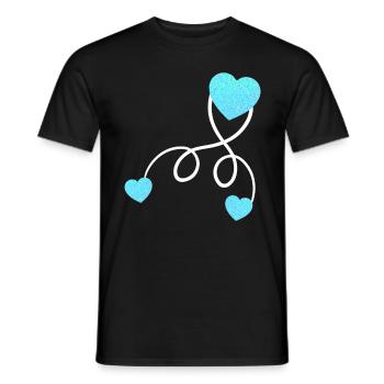 Pregnant Baby Love pregnant with twins - Men's T-Shirt - black - Front - AI Model Male 178 light (178cm)