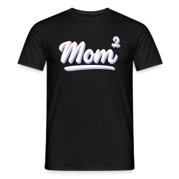 Mom hoch 2 Zwillinge Schwanger mit Zwillinge - Männer T-Shirt - Schwarz - Vorne - AI Model Male 178 light (178cm)