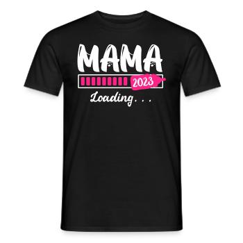 Mama to be 2023 pregnant with girl Mama - Men's T-Shirt - black - Front - AI Model Male 178 light (178cm)