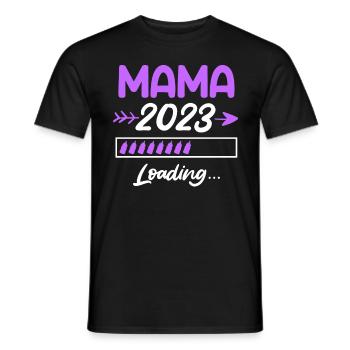 Maman 2023 enceinte d’une fille Maman - T-shirt homme - noir - Devant - AI Model Male 178 light (178cm)