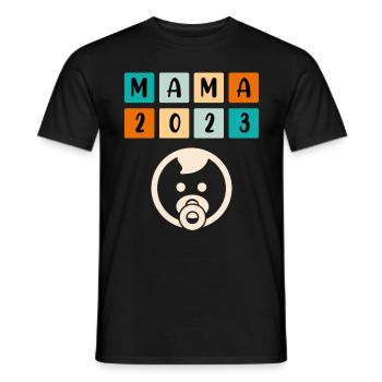 Mama 2023 schwanger Mädchen Junge Mama - Männer T-Shirt - Schwarz - Vorne - AI Model Male 178 light (178cm)