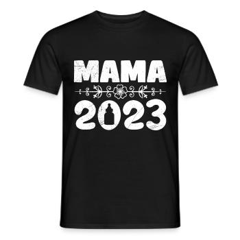 Mor 2023 Gravid baby mor søskende Mor - Mænd T-shirt - sort - Foran - AI Model Male 178 light (178cm)