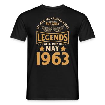 60e anniversaire 60 légendes ont été gebo en mai 1963 - T-shirt homme - noir - Devant - AI Model Male 178 light (178cm)