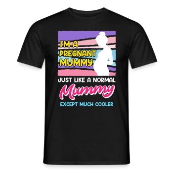 Mère enceinte Être Maman enceinte - T-shirt homme - noir - Devant - AI Model Male 178 light (178cm)