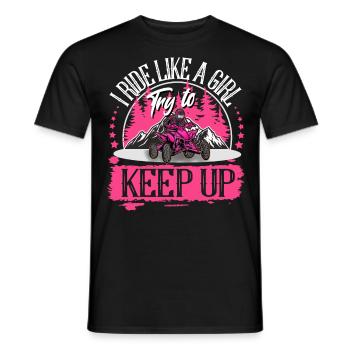 Quad ATV Offroad Quad Rider - Men's T-Shirt - black - Front - AI Model Male 178 light (178cm)