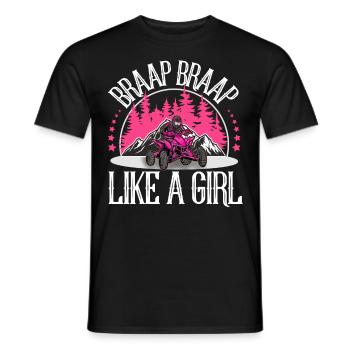 Quad ATV Offroad Quad Rider - Men's T-Shirt - black - Front - AI Model Male 178 light (178cm)