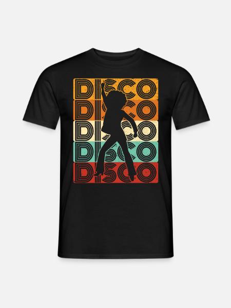 70er Jahre Disco 80er Disko Party Outfit Discothek - Männer T-Shirt - Schwarz