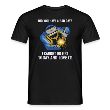 Welding Welder Metal Construction Ironworker Funny - Men's T-Shirt - black - Front - AI Model Male 178 light (178cm)