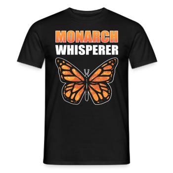 Monarque Chuchoteur Monarque Papillon - T-shirt homme - noir - Devant - AI Model Male 178 light (178cm)