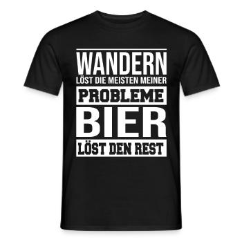 Wandern löst die meisten meiner Probleme - Männer T-Shirt - Schwarz - Vorne - AI Model Male 178 light (178cm)
