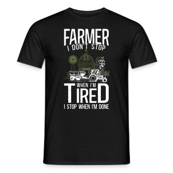 Farming Farmer Tractor Vintage - Men's T-Shirt - black - Front - AI Model Male 178 light (178cm)