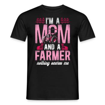 Farming Farmer Mom Mother Tractor - Männer T-Shirt - Schwarz - Vorne - AI Model Male 178 light (178cm)
