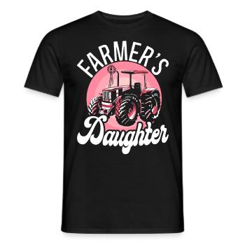 Farming Farmer Daughter Tractor - Men's T-Shirt - black - Front - AI Model Male 178 light (178cm)