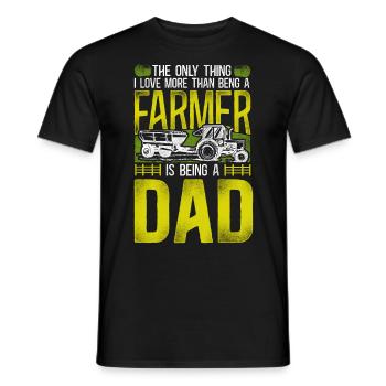 Farming Farmer Dad Father Tractor - Men's T-Shirt - black - Front - AI Model Male 178 light (178cm)