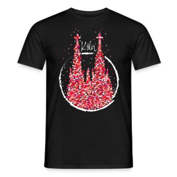 Carnaval de la cathédrale de Cologne Confettis du carnaval Kölnerin - T-shirt homme - noir - Devant - AI Model Male 178 light (178cm)