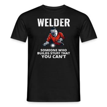 Welding Welder Metal Construction Ironworker - Men's T-Shirt - black - Front - AI Model Male 178 light (178cm)
