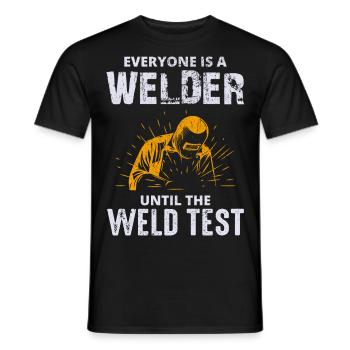 Welding Welder Metal Construction Ironworker - Men's T-Shirt - black - Front - AI Model Male 178 light (178cm)