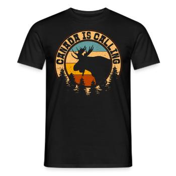 Le Canada appelle les canadiens à partir de vacances - T-shirt homme - noir - Devant - AI Model Male 178 light (178cm)