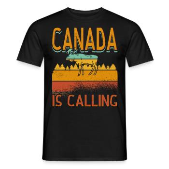 Le Canada appelle les canadiens à partir de vacances - T-shirt homme - noir - Devant - AI Model Male 178 light (178cm)