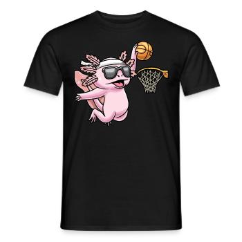 Axolotl Basketball Spieler Sport Basketballer - Männer T-Shirt - Schwarz - Vorne - AI Model Male 178 light (178cm)