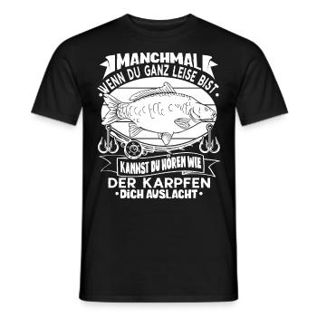 Sie Können Die Karpfen Lachen Hören Angeln - Männer T-Shirt - Schwarz - Vorne - AI Model Male 178 light (178cm)