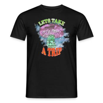 Hippie Peace Peace 60's 70's Love T-Shirt - Men's T-Shirt - black - Front - AI Model Male 178 light (178cm)