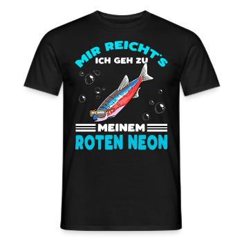 Roter Neon Fischzüchter Fischhaltung Fischhalter - Männer T-Shirt - Schwarz - Vorne - AI Model Male 178 light (178cm)