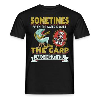 Carp Fishing Angler Gift - Men's T-Shirt - black - Front - AI Model Male 178 light (178cm)