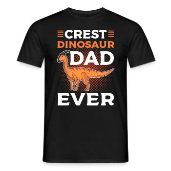 Crest Dinosaur Papa Ever Parasaurolophus Dinosaure - T-shirt homme - noir - Devant - AI Model Male 178 light (178cm)