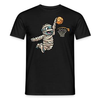 Mummy Basketball Sports Creepy Halloween - Men's T-Shirt - black - Front - AI Model Male 178 light (178cm)