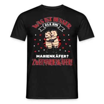 Zwei Marienkäfer Liebhaber Frauen Mädchen - Männer T-Shirt - Schwarz - Vorne - AI Model Male 178 light (178cm)