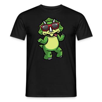 Sturer Triceratops Dinosaurier Dino Jungen - Männer T-Shirt - Schwarz - Vorne - AI Model Male 178 light (178cm)