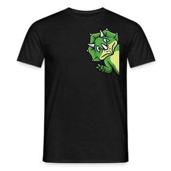 Tricératops Dinosaure Drôle - T-shirt homme - noir - Devant - AI Model Male 178 light (178cm)