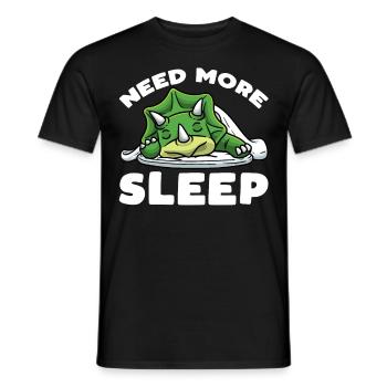Brauche Mehr Schlaf Triceratops Dinosaurier - Männer T-Shirt - Schwarz - Vorne - AI Model Male 178 light (178cm)