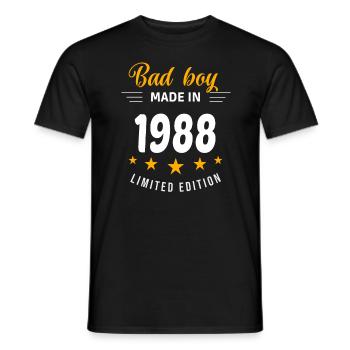 Bad boy made in 1988 - Men's T-Shirt - black - Front - AI Model Male 178 light (178cm)
