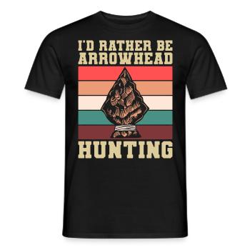 Je préfère être un arc de lance de chasse à la pointe de flèche - T-shirt homme - noir - Devant - AI Model Male 178 light (178cm)