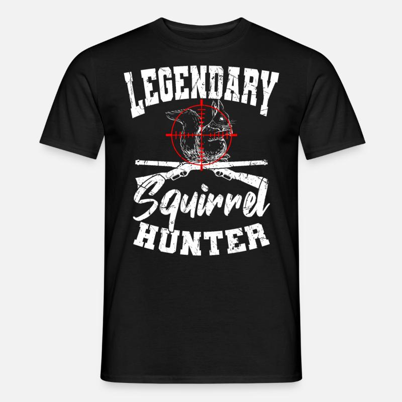 Legendärer Eichhörnchen Jäger Jagd - Männer T-Shirt - Schwarz