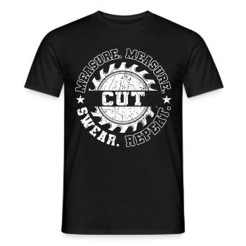 Wood Carpenter Craftsman DIY Carpenter - Men's T-Shirt - black - Front - AI Model Male 178 light (178cm)