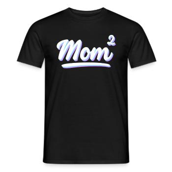 Mom hoch 2 Zwillinge Schwanger mit Zwillinge - Männer T-Shirt - Schwarz - Vorne - AI Model Male 178 light (178cm)