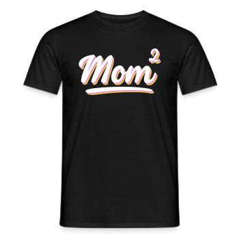 Mom hoch 2 Zwillinge Schwanger mit Zwillinge - Männer T-Shirt - Schwarz - Vorne - AI Model Male 178 light (178cm)