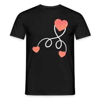 Pregnant Baby Love pregnant with twins - Men's T-Shirt - black - Front - AI Model Male 178 light (178cm)