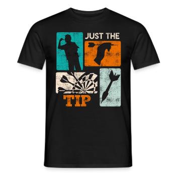 Darts Tip Just the Tip Dart Flights Dart - Men's T-Shirt - black - Front - AI Model Male 178 light (178cm)