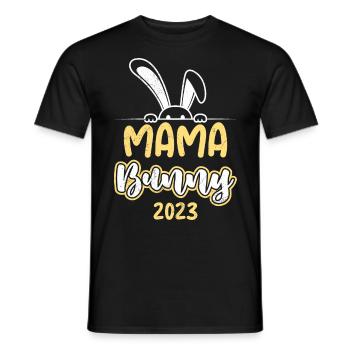 Mama Rabbit 2023 get pregnant Mother Mom - Men's T-Shirt - black - Front - AI Model Male 178 light (178cm)